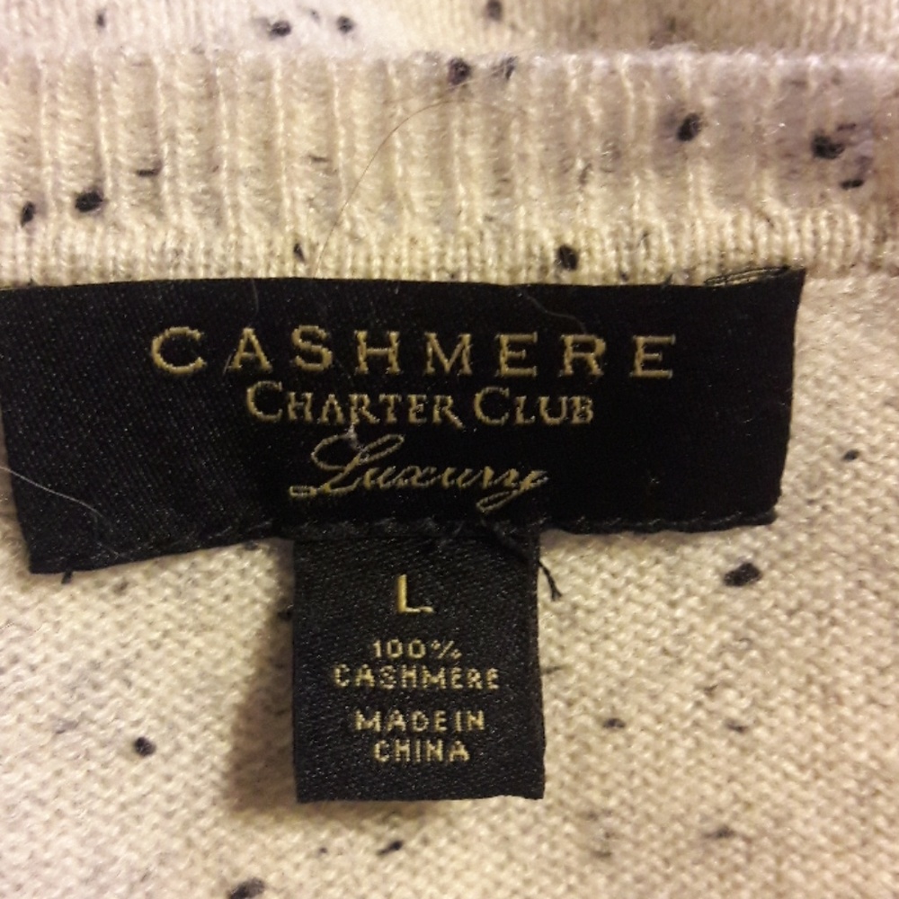 Cashmere Charter Club Sweater Size Large - Picture 4 of 4